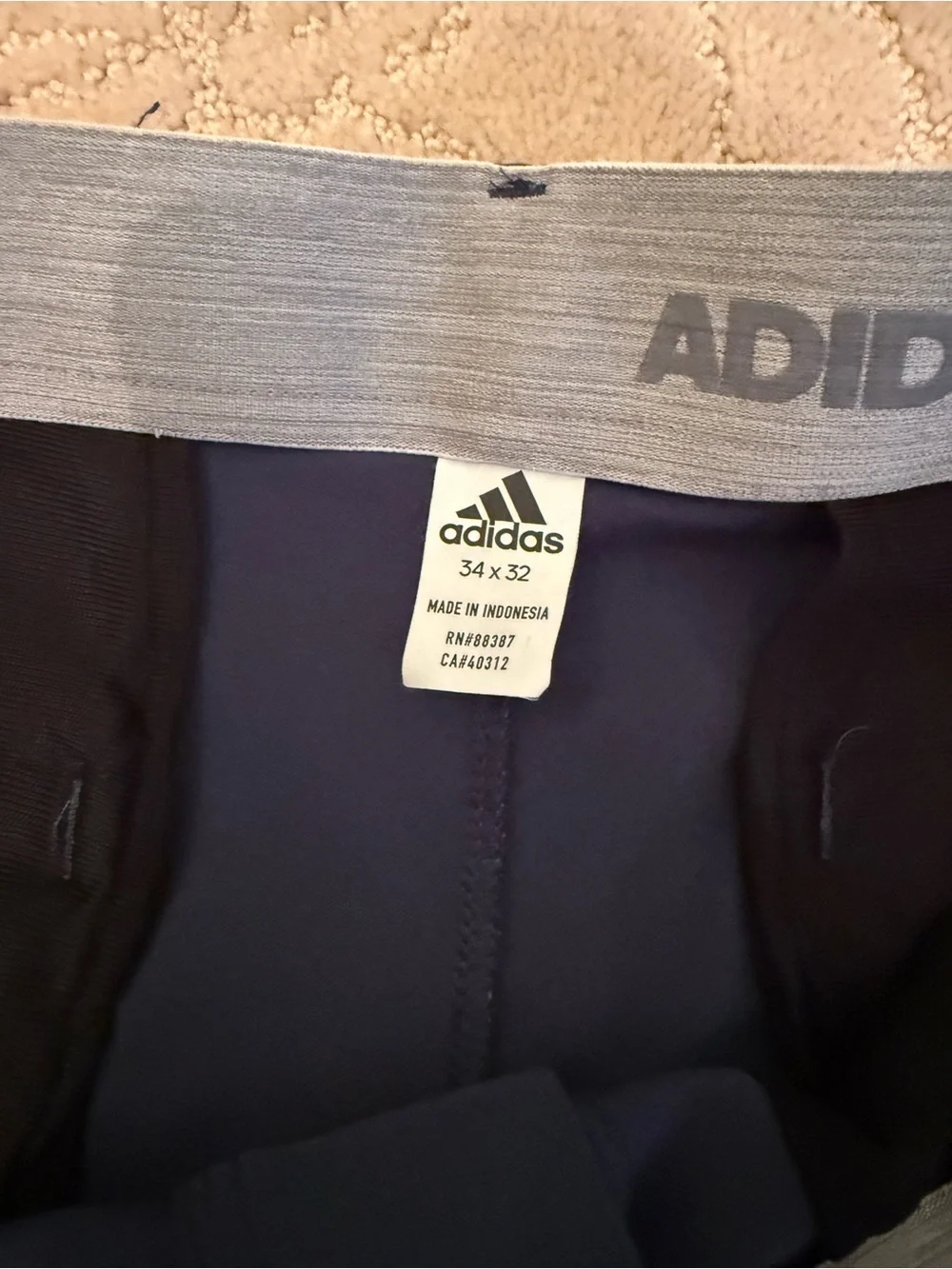 Adidas Men’s Navy Golf Performance Pants Size 34x32